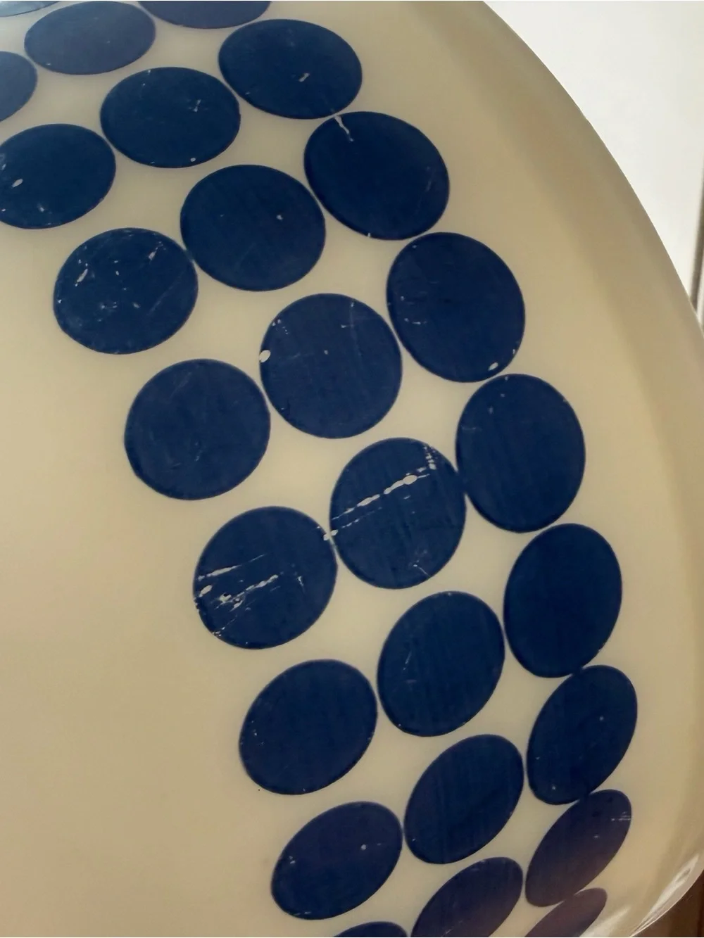 Vintage Pyrex Blue Dots 403 2.5 Quart Mixing Bowl Retro MCM 70s 60s